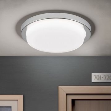 Plafoniera LED moderna LEROX Ã˜20cm crom