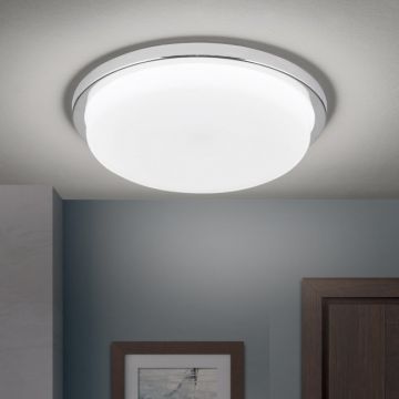 Plafoniera LED moderna LEROX Ã˜30cm crom