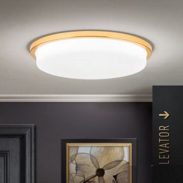 Plafoniera LED moderna LEROX Ã˜40cm aurie 24K