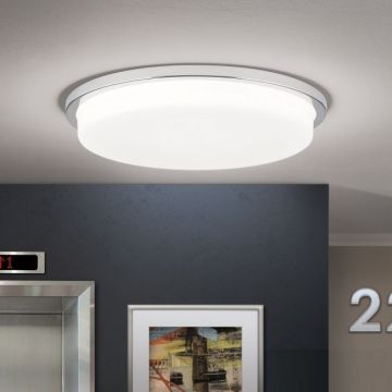 Plafoniera LED moderna LEROX Ã˜40cm crom