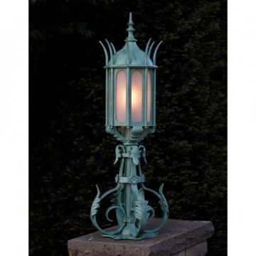 Stalp iluminat exterior din fier forjat, AL6651