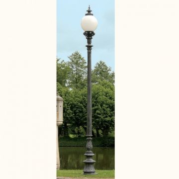 Stalp iluminat exterior din fier forjat, inaltime 383cm, AL 6665