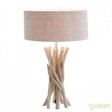 Veioza deosebita / Lampa de masa cu design rustic Treibholz Cara A-38154 VC