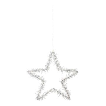 Decorațiune luminoasă argintie ø 46 cm cu model de Crăciun Tangle – Markslöjd