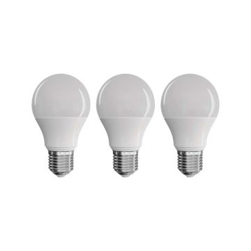 Set 3 becuri cu LED EMOS Classic A60 Warm White, 8,5W E27