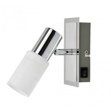 Aplica de perete cu intrerupator, design cromat, Logan 6096 RX