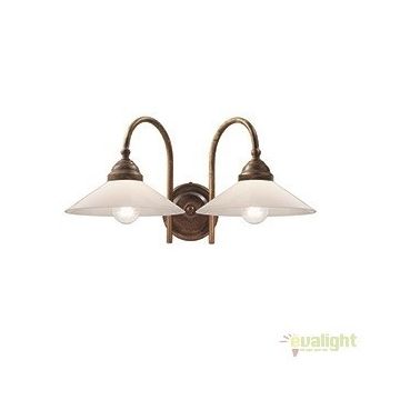 Aplica de perete rustica cu 2 brate, fabricata manual Tabia 212.20.OV