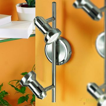 Aplica / Plafoniera cu 2 spoturi directionabile Seba Str 10-390/2 satin OR