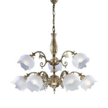Candelabru 9 brate LUX design clasic realizat manual Bianca