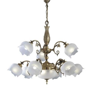 Candelabru 9 brate LUX design clasic realizat manual Bianca