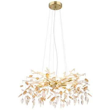 Candelabru elegant design modern Danna auriu mat/ chihlimbar
