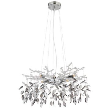 Candelabru elegant design modern Danna cromat/ fumuriu
