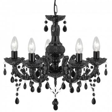 Candelabru stil clasic Marie Therese 5L negru 1455-5BK SRT
