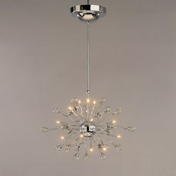 Lustra cristal Swarovski Spectra design modern de lux GALAXY 15L crom