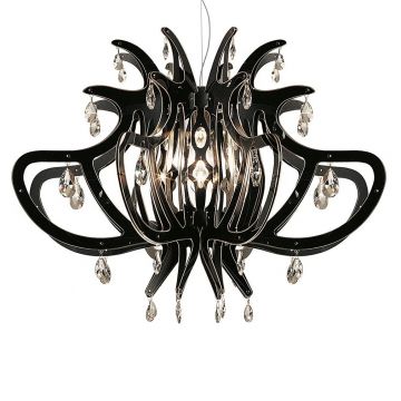 Lustra cu cristale Scholer design unicat realizata manual Medusa Black