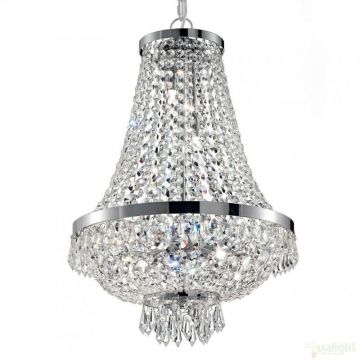 Lustra, Pendul cristal, inaltime reglabila, diam.45cm, Caesar SP9 cromo 041827