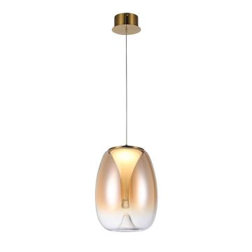 Lustra/Pendul LED design decorativ modern PAMELA 27 amber