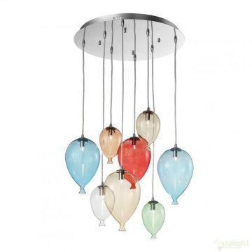 Lustra, Pendul modern diametru 50cm CLOWN SP8 COLOR BIANCO 100944