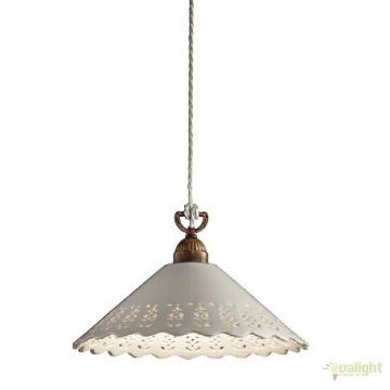 Lustra, Pendul rustic fabricat manual diametru 40cm Fiori di Pizzo 065.09.OC