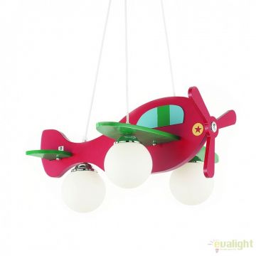 Lustra pentru camera copii AVION-1 SP3 ROSSO 136318
