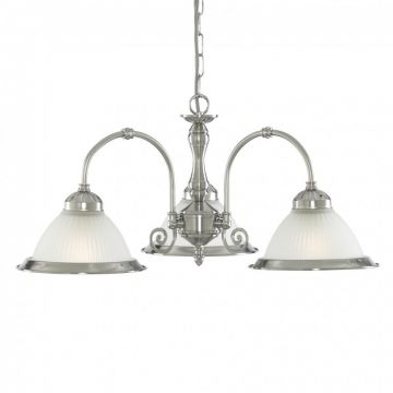 Lustra suspendata stil clasic American Diner 3L argintiu 1043-3 SRT