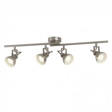 Plafoniera cu 4 spoturi directionabile Focus argintiu satin 1544SS SRT