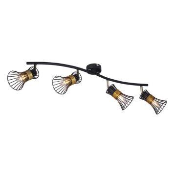 Plafoniera moderna metalica negru-aurie PURRA 4L 54814-4 GL