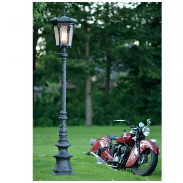 Stalp iluminat exterior din fier forjat, inaltime 217cm, AL 6783
