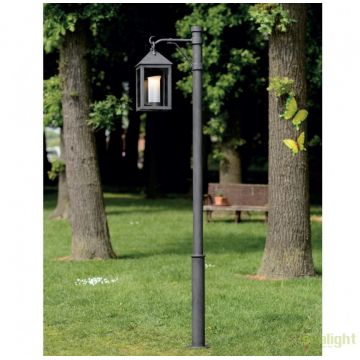 Stalp iluminat exterior din fier forjat, inaltime 246cm, AL 6701