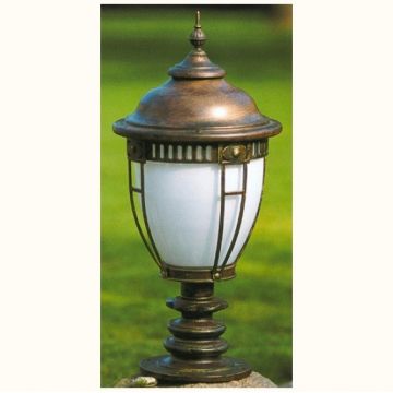 Stalp iluminat exterior din fier forjat, inaltime 88cm, AL 6601