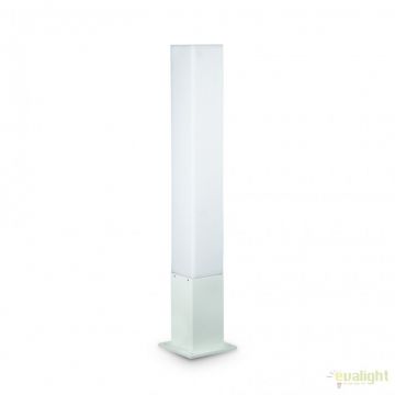 Stalp modern de exterior cu protectie IP44 EDO OUTDOOR PT1 SQUARE alb 142999