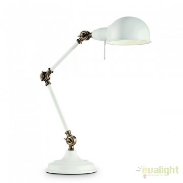 Veioza cu brat articulat / Lampa de masa design Retro TRUMAN TL1 alba 145198