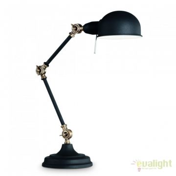 Veioza cu brat articulat / Lampa de masa design Retro TRUMAN TL1 neagra 145211
