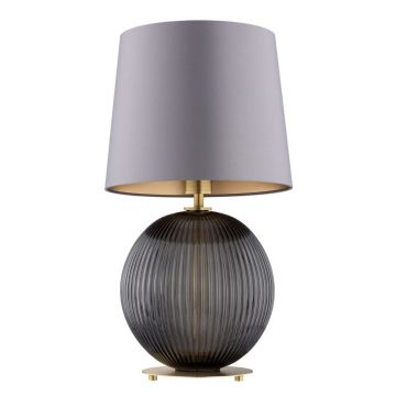 Veioza eleganta realizata manual Hampton, fumuriu/ gri