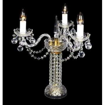 Veioza, lampa de masa 3 brate cristal Bohemia S31 007/03/4