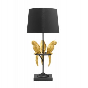 Veioza, Lampa de masa Wildlife Papagal 75cm, auriu