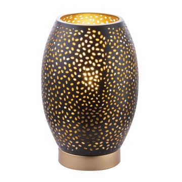 Veioza metalica design decorativ NARRI auriu/negru 24002S GL