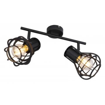 Aplica cu 2 spoturi de perete / tavan design modern Clastra negru 15388-2 GL