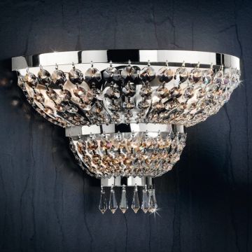 Aplica de perete cristal SchÃ¶ler design de lux Sheraton 3L, chrome