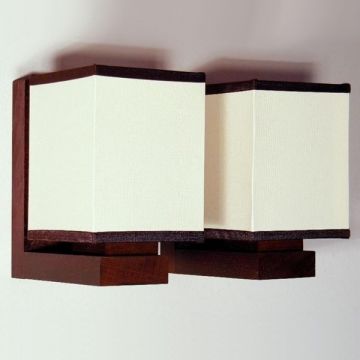 Aplica de perete rustica fabricata manual din lemn Lido WOOD-LI-AP2