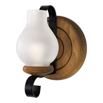 Aplica de perete rustica fabricata manual din lemn Roata WOOD-RO-AP1