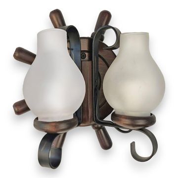 Aplica de perete rustica fabricata manual din lemn Timona WOOD-TI-AP2