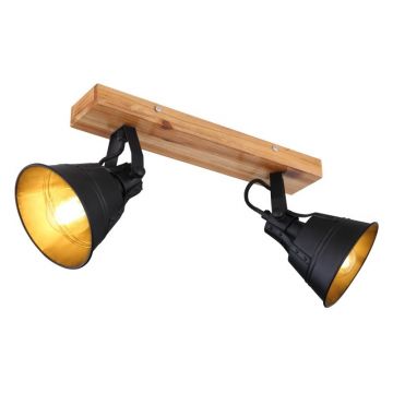 Aplica de perete / tavan stil industrial cu 2 spoturi GÃœNTHER