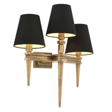 Aplica LUX cu 3 brate din alama finisaj vintage, Waterloo Triple 110990 HZ