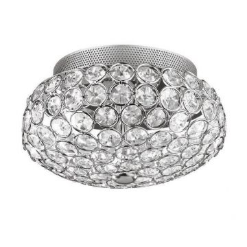 Aplica, Plafonier cristal Venezian diam 25,5cm KING PL3 CROMO 075389