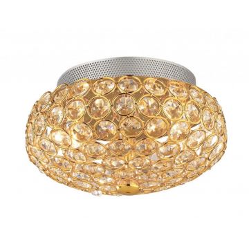 Aplica, Plafoniera cristal Venezian diam 25,5cm KING PL3 ORO 075402