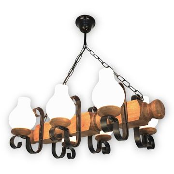 Candelabru rustic fabricat manual din lemn Rustic WOOD-RU-SP6
