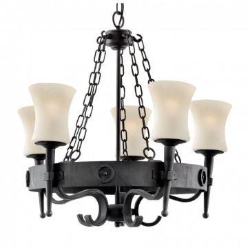 Candelabru stil rustic Cartwheel 5L 0815-5BK SRT