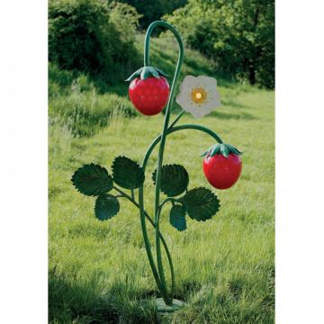 Lampa iluminat exterior design capsuna uriasa, inaltime 275cm, Giant Strawberry
