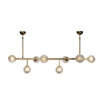Lustra 8L design modern Datiu bronz